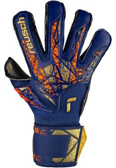 Rückansicht von Reusch Attrakt Gold X Evolution Fingerhandschuhe 4411 premium blue/gold/black