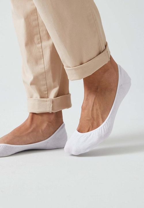 Rückansicht von Snocks Ballerina Socken aus Bio-Baumwolle Sportsocken Damen Weiß