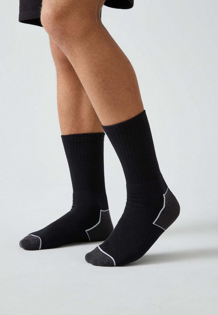 Snocks Snocks Arbeitssocken aus Bio-Baumwolle Socken - Schwarz/Wei&szlig;e Akzente - 0 | SportScheck
