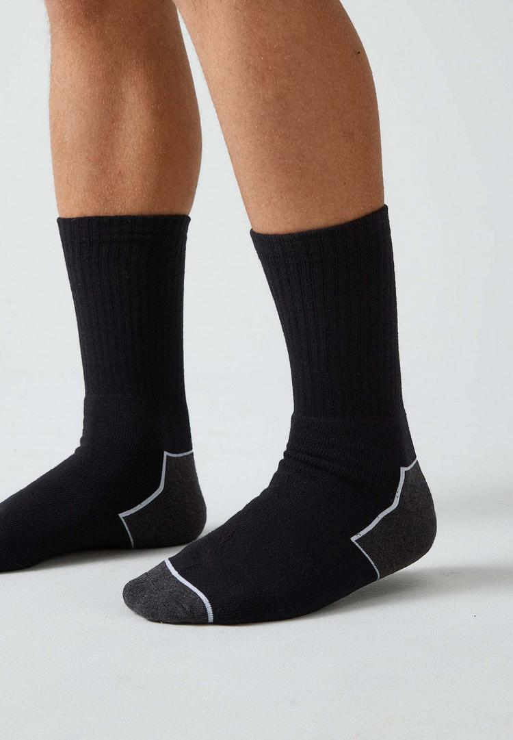 Snocks Snocks Arbeitssocken aus Bio-Baumwolle Socken - Schwarz/Wei&szlig;e Akzente - 1 | SportScheck
