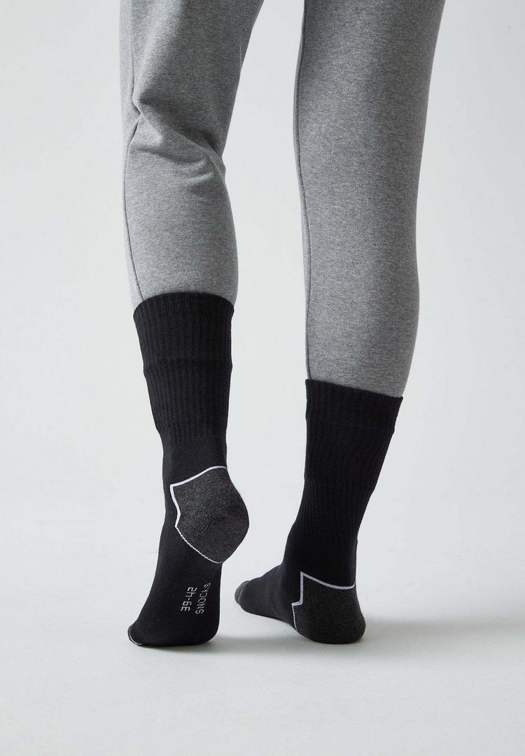 Snocks Snocks Arbeitssocken aus Bio-Baumwolle Socken - Schwarz/Wei&szlig;e Akzente - 3 | SportScheck