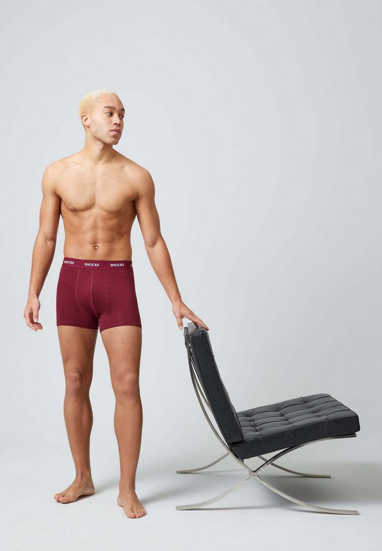 Snocks Snocks Boxershorts aus Bio-Baumwolle Unterhose Herren - Rote Streifen - 8 | SportScheck