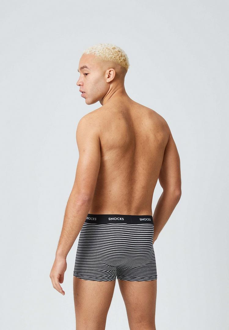 Snocks Snocks Boxershorts aus Bio-Baumwolle Unterhose Herren - Schwarze Streifen - 3 | SportScheck
