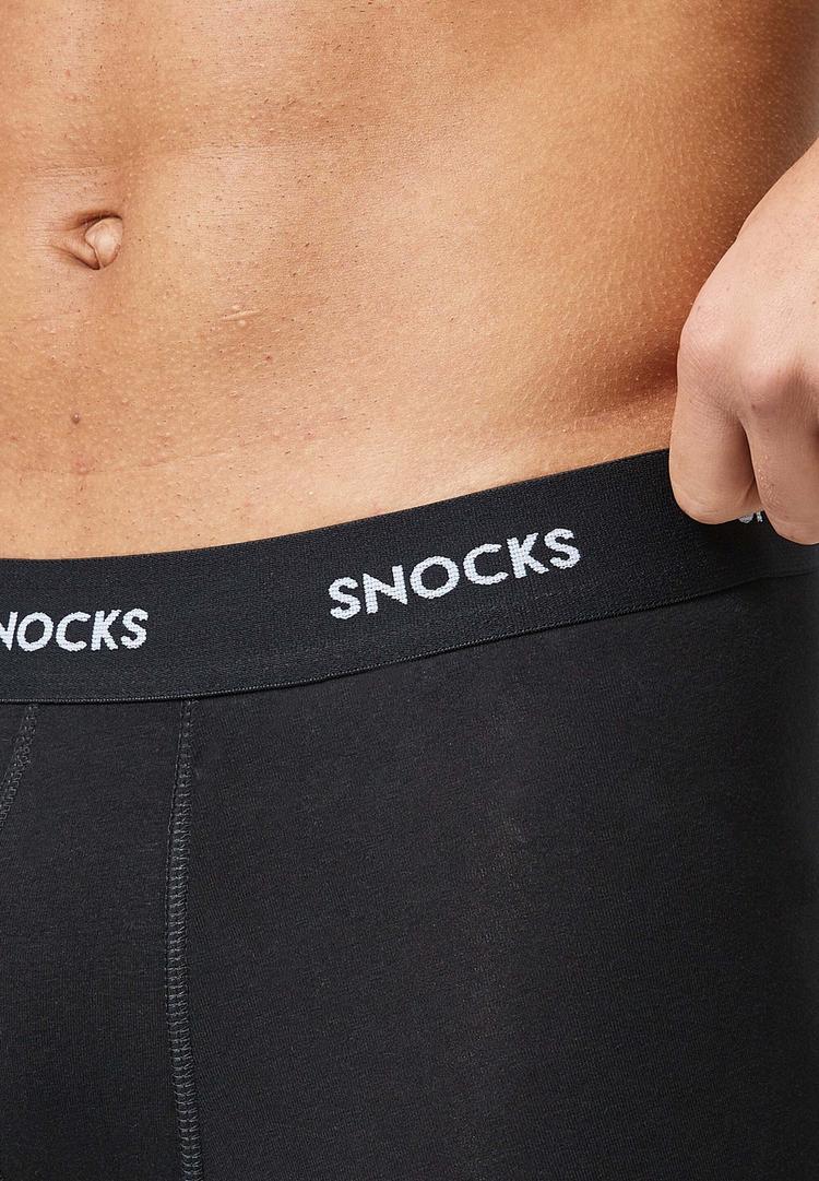 Snocks Snocks Boxershorts aus Bio-Baumwolle Unterhose Herren - Schwarze Streifen - 6 | SportScheck