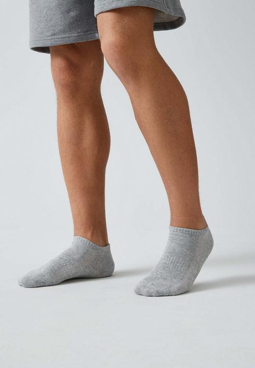 Rückansicht von Snocks Sneaker Socken aus Bio-Baumwolle Freizeitsocken Grau