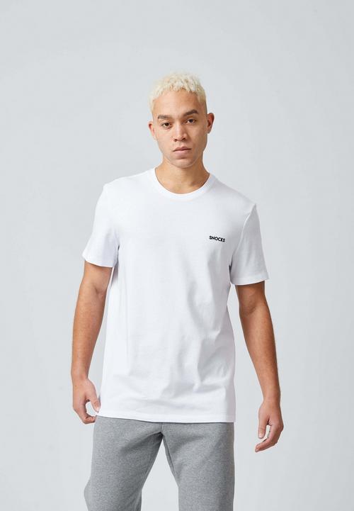 Rückansicht von Snocks Basic T-Shirt T-Shirt Herren Weiß