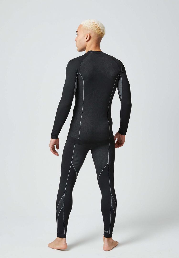 Snocks Snocks Thermounterw&auml;sche mit Daumenloch W&auml;scheset Herren - Schwarz - 1 | SportScheck