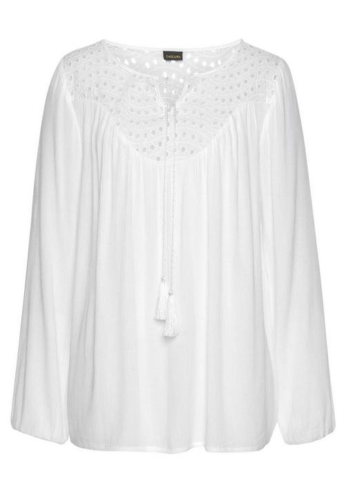 Lascana Crepebluse Langarmbluse Damen