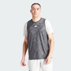 Rückansicht von adidas Tennis Pro Layering T-Shirt T-Shirt Herren Carbon / Grey One