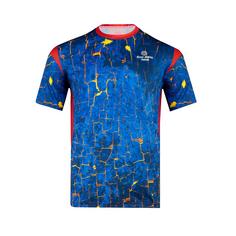 BIDI BADU Themba Tech Tee dark blue, aqua Tennisshirt Herren rot/blau