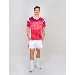 BIDI BADU Thema Tech Tee red/white" Tennisshirt Herren rot/weiß