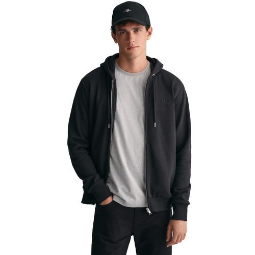 Rückansicht von GANT Sweatjacke Sweatjacke Herren Schwarz