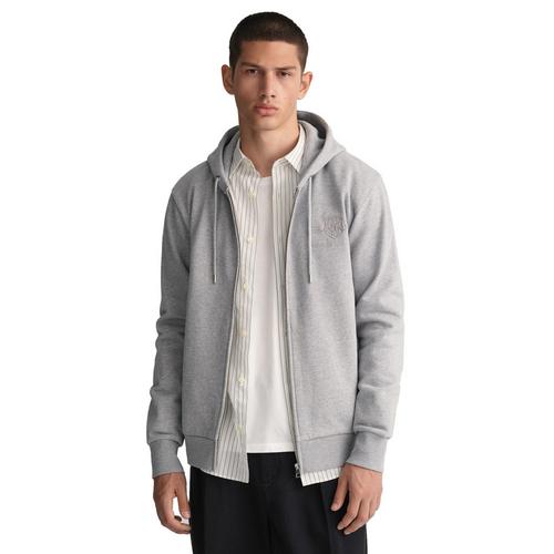 Rückansicht von GANT Sweatjacke Sweatjacke Herren Grau