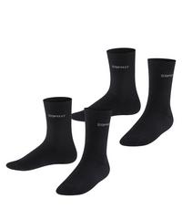 ESPRIT Foot Logo SO  2-Pack Socken Kinder - black (3000)