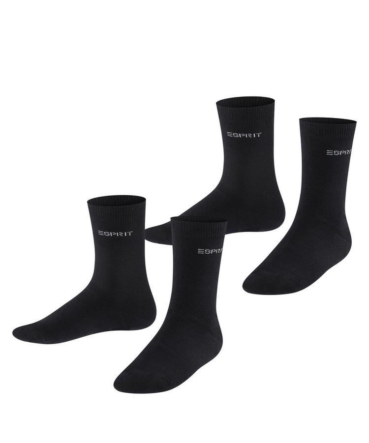 ESPRIT ESPRIT Foot Logo SO  2-Pack Socken Kinder - black (3000) - 0 | SportScheck