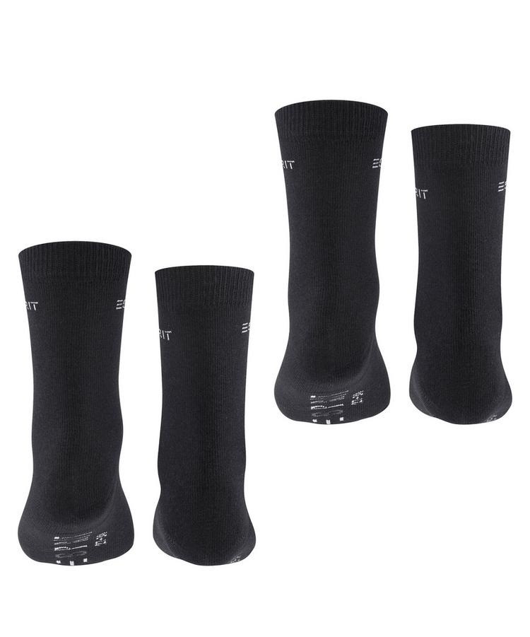 ESPRIT ESPRIT Foot Logo SO  2-Pack Socken Kinder - black (3000) - 0 | SportScheck