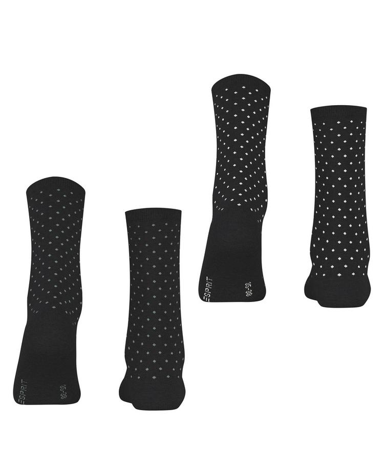 ESPRIT ESPRIT Fine Dot  2-Pack Socken Damen - black (3000) - 0 | SportScheck