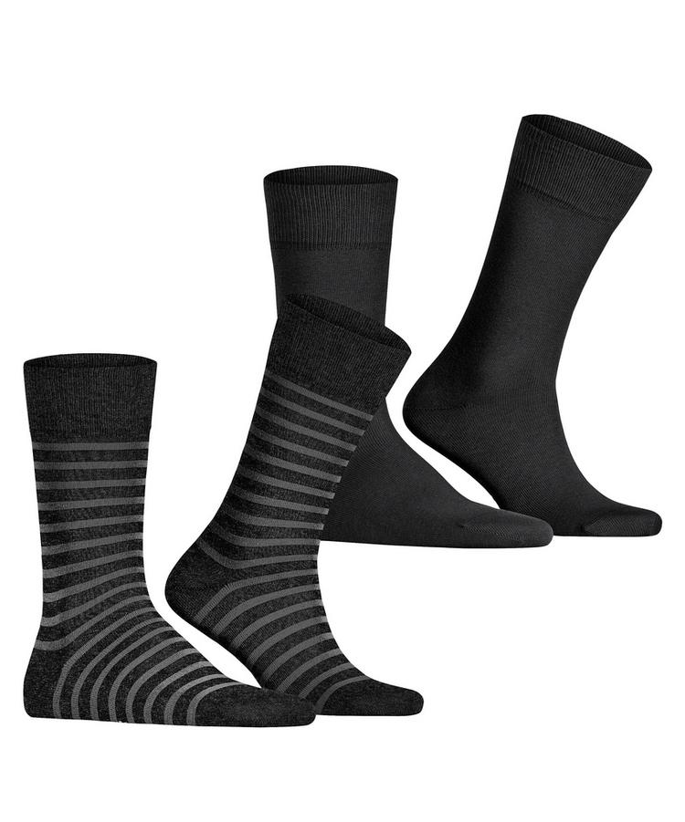 ESPRIT ESPRIT Fine Stripe  2-Pack Socken Herren - black (3000) - 0 | SportScheck