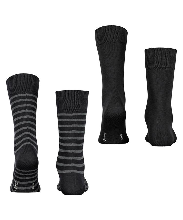 ESPRIT ESPRIT Fine Stripe  2-Pack Socken Herren - black (3000) - 0 | SportScheck