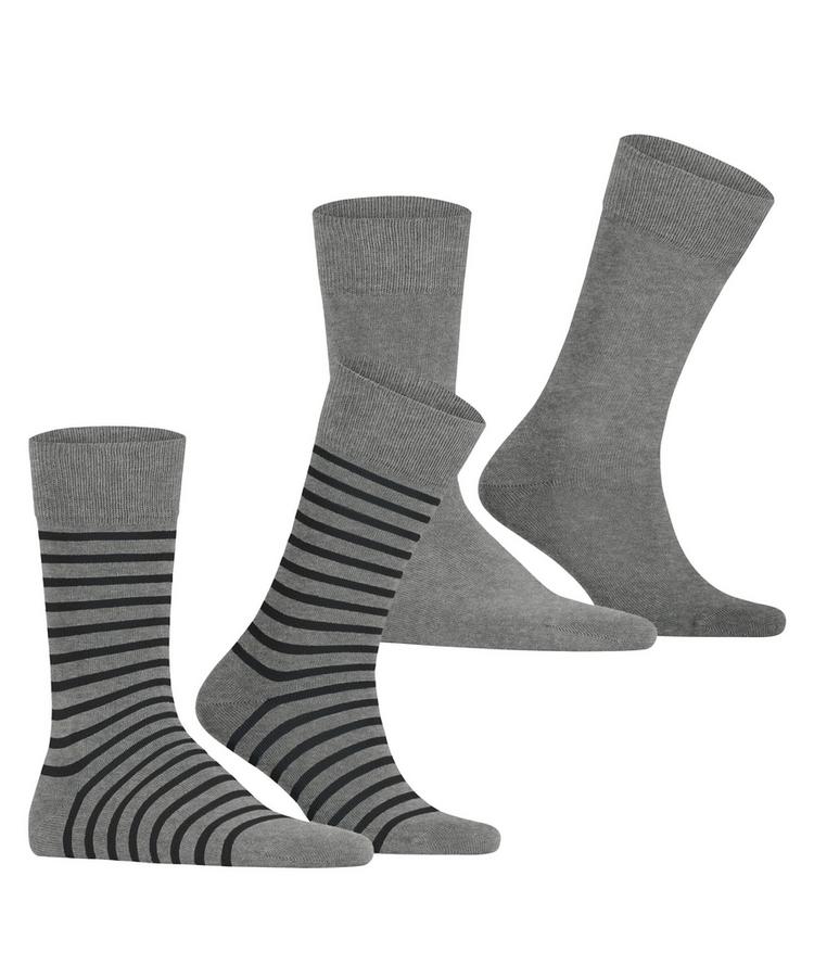 ESPRIT ESPRIT Fine Stripe  2-Pack Socken Herren - light grey (3400) - 0 | SportScheck