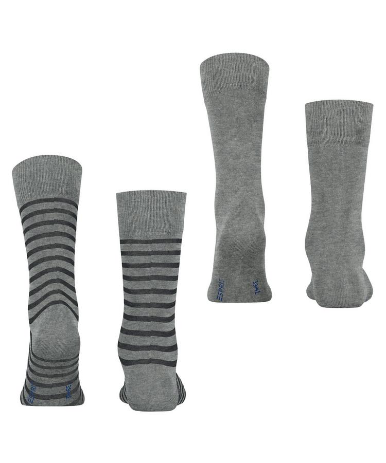 ESPRIT ESPRIT Fine Stripe  2-Pack Socken Herren - light grey (3400) - 0 | SportScheck
