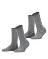 ESPRIT Fine Dot  2-Pack Socken Damen - light greymel. (3390)