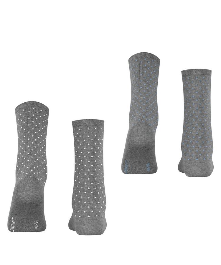 ESPRIT ESPRIT Fine Dot  2-Pack Socken Damen - light greymel. (3390) - 0 | SportScheck