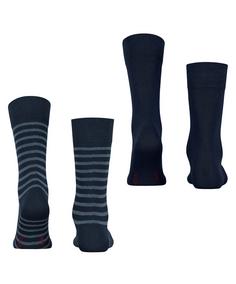 Rückansicht von ESPRIT Fine Stripe  2-Pack Freizeitsocken Herren marine (6120)