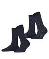 ESPRIT Fine Dot  2-Pack Socken Damen - marine (6120)