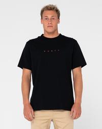 RUSTY SHORT CUT SHORT SLEEVE TEE T-Shirt Herren - Black 1