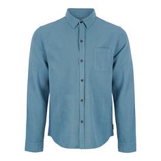 RUSTY OVERTONE LONG SLEEVE LINEN SHIRT Langarmhemd Herren Blue Ashes