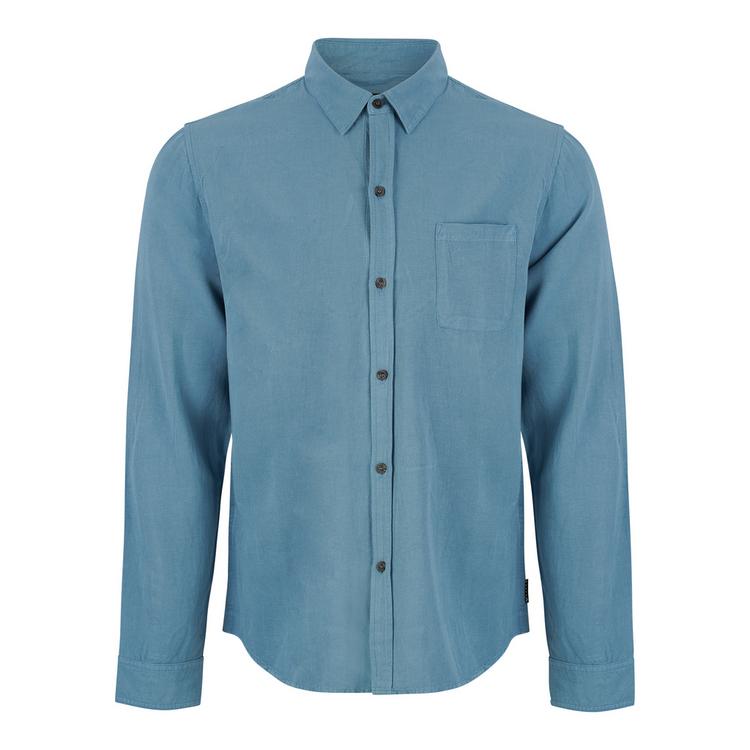 RUSTY RUSTY OVERTONE LONG SLEEVE LINEN SHIRT Langarmhemd Herren - Blue Ashes - 0 | SportScheck