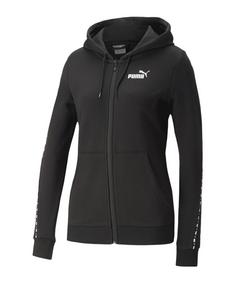 PUMA POWER Tape Kapuzenjacke Damen Sweatjacke Damen schwarz