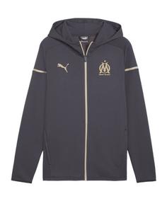 PUMA Olympique Marseille Kapuzenjacke Sweatshirt graubeige