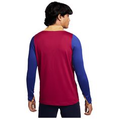 Rückansicht von Nike FC Barcelona Drill Funktionssweatshirt Herren rot / blau