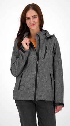 Rückansicht von DEPROC active SHELBY Softshelljacke Damen black print