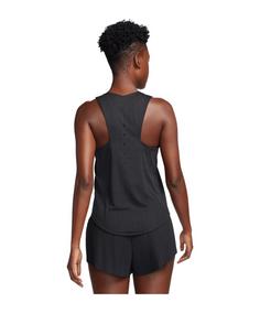 Rückansicht von Nike AeroSwift Tanktop Damen Laufshirt Damen schwarzweiss