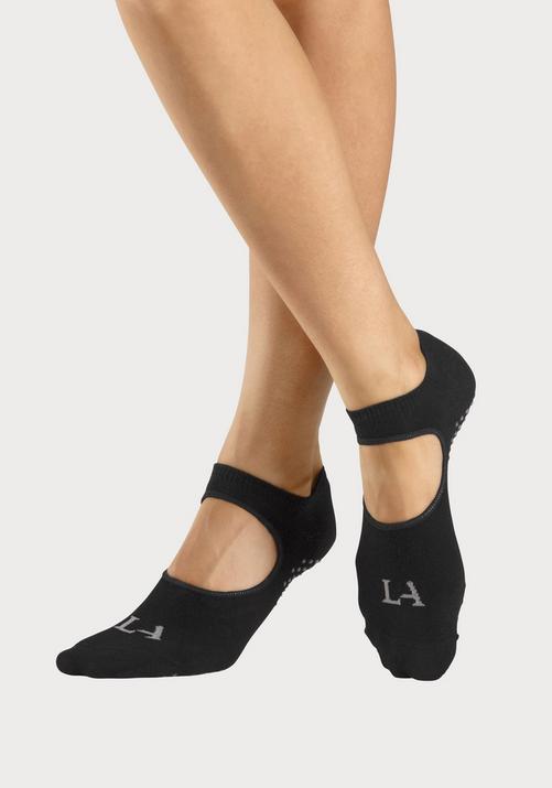 Rückansicht von LASCANA Active ABS-Socken Sportsocken Damen schwarz