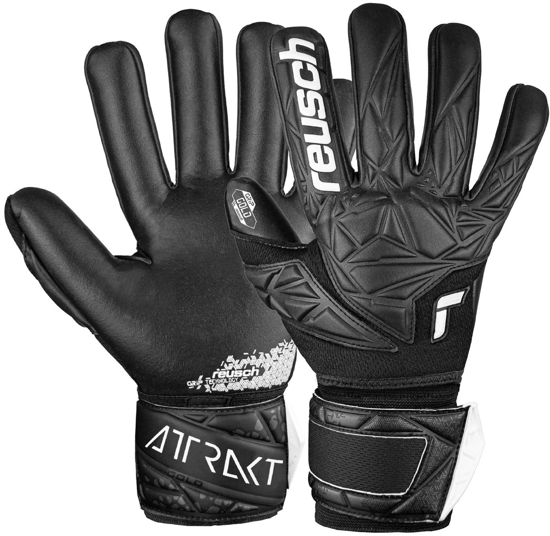 Reusch Attrakt Gold NC Finger Support Handschuh 7700 Black Im Online ...