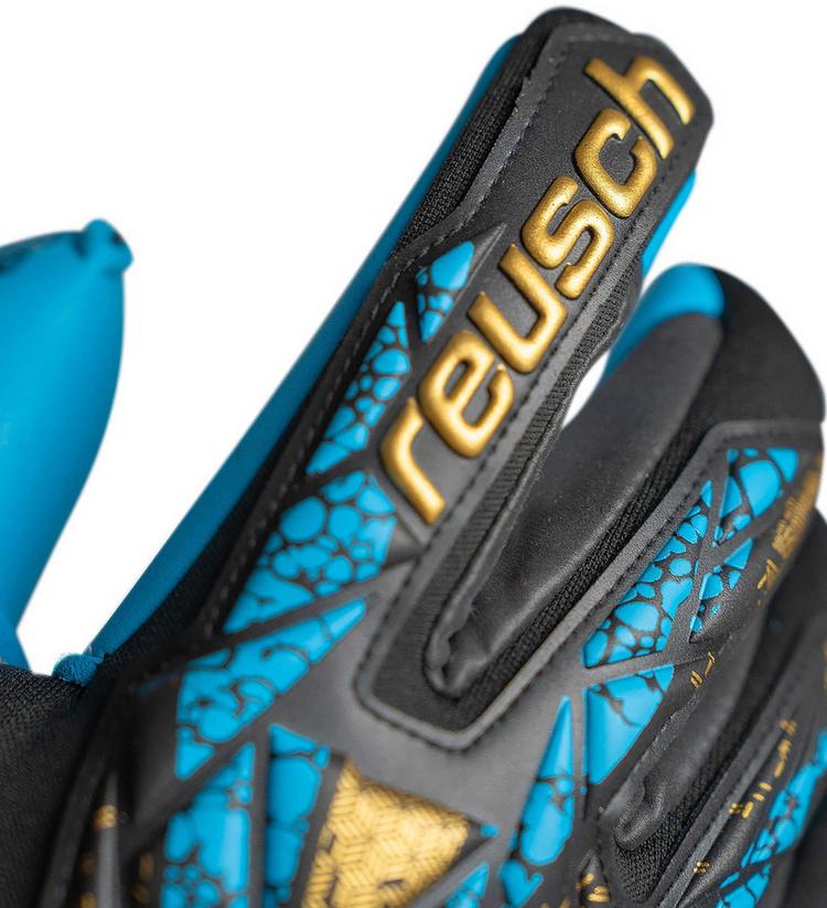 Reusch Reusch Attrakt Aqua Finger Support Torwarthandschuhe - 7714 black / gold /aqua - 1 | SportScheck
