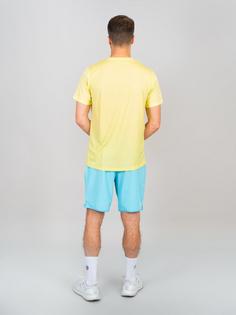 Rückansicht von BIDI BADU Falou Tech Tee light yellow Tennisshirt Herren hellgelb