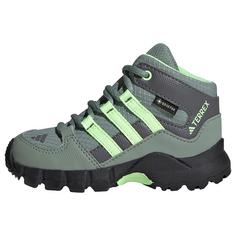 adidas GTX TERREX Mid GORE-TEX Wanderschuh Winterschuhe Kinder Silver Green / Green Spark / Grey Four