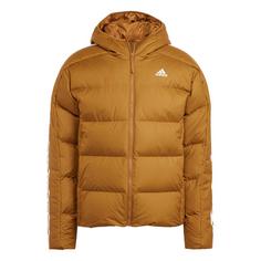 adidas Essentials Midweight Hooded Daunenjacke Funktionsjacke Herren Bronze Strata