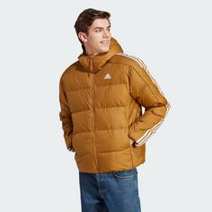 Rückansicht von adidas Essentials Midweight Hooded Daunenjacke Funktionsjacke Herren Bronze Strata