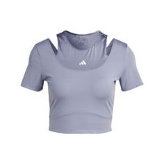 adidas HIIT AEROREADY Crop Training T-Shirt T-Shirt Damen Silver Violet