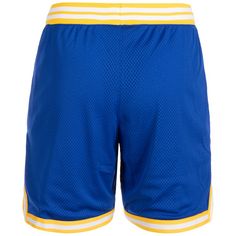 Rückansicht von Under Armour Curry Mesh Basketball-Shorts Herren blau / gelb