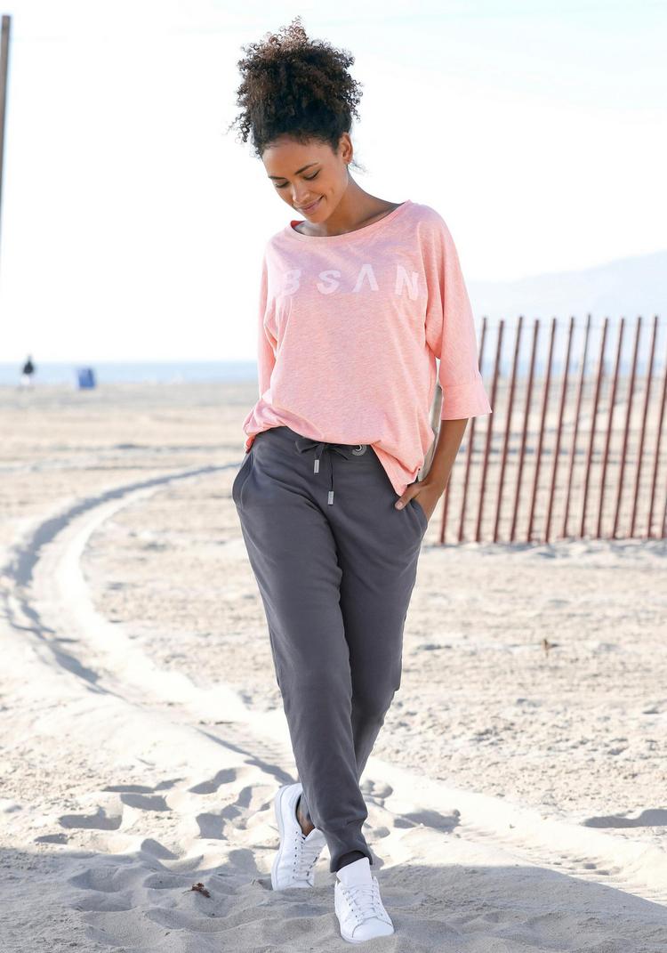 ELBSAND ELBSAND 3/4-Arm-Shirt Longshirt Damen - koralle meliert - 1 | SportScheck