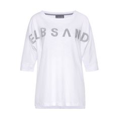 ELBSAND 3/4-Arm-Shirt Longshirt Damen weiß