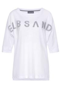 ELBSAND 3/4-Arm-Shirt Longshirt Damen - wei&szlig;