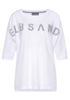 ELBSAND 3/4-Arm-Shirt Longshirt Damen weiß